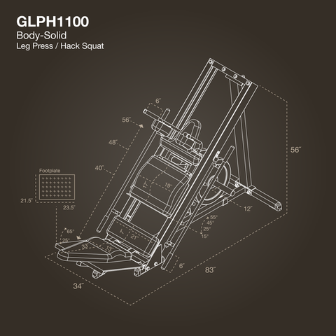 Body-Solid GLPH1100B Leg Press & Hack Squat