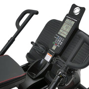 Inspire CR2.5 Cross Rower with Bluetooth Console with close up of console